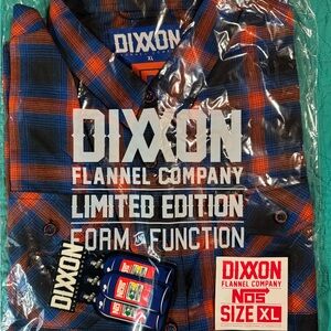 DIXXON Limited Edition Blue and Red Plaid Shirt NEW IN BAG